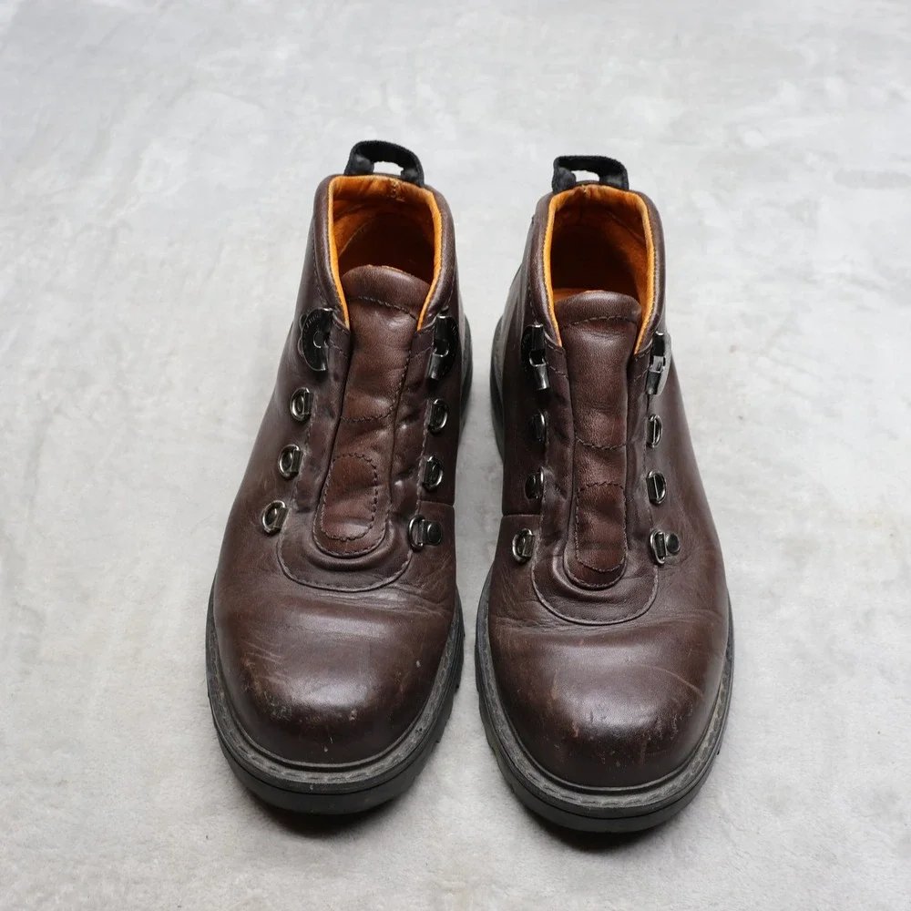 Timberland Mens 7M Chukka Boots Brown Leather Euro Hiker Outdoor 20029 VTG READ